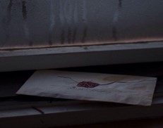 post on under glass window